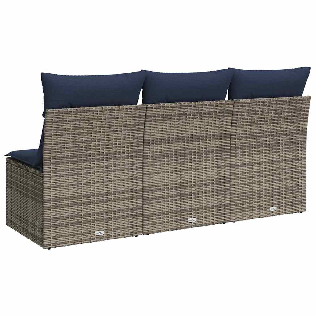 Garden Sofa 7 pcs Grey and beige 165 x 62 x 69 cm Poly rattan